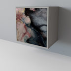 GILDED SWIRLS Sideboard mit 1 Tür in Grau