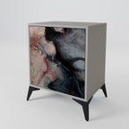 GILDED SWIRLS Sideboard mit 1 Tür in Grau