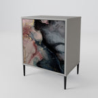 GILDED SWIRLS Sideboard mit 1 Tür in Grau