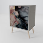 GILDED SWIRLS Sideboard mit 1 Tür in Grau