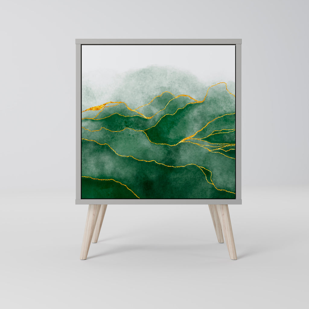 EXPENSIVE NATURE 1-Door Sideboard in Grey Finish