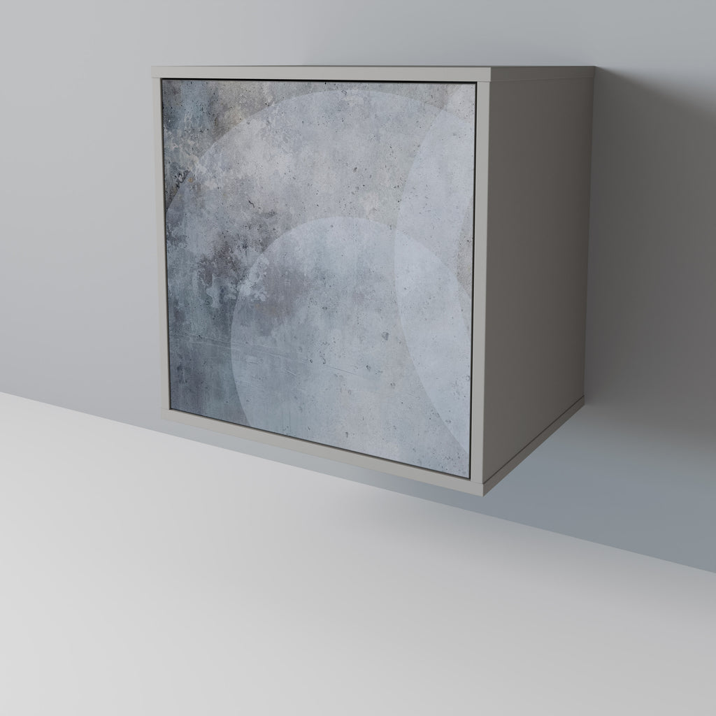 MUTED ARC 1-Door Sideboard in Grey Finish