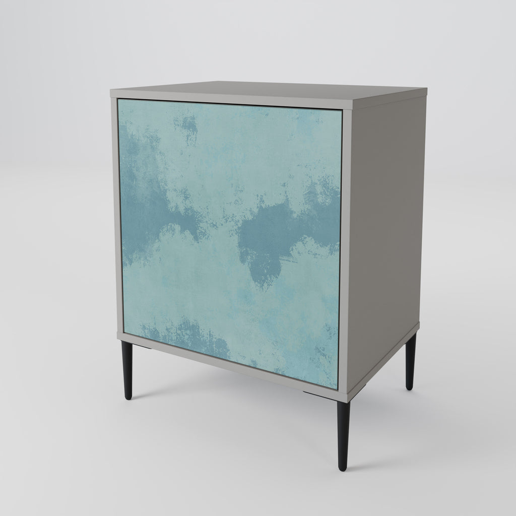 SKY WASH 1-Door Sideboard in Grey Finish