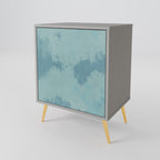 SKY WASH 1-Door Sideboard in Grey Finish