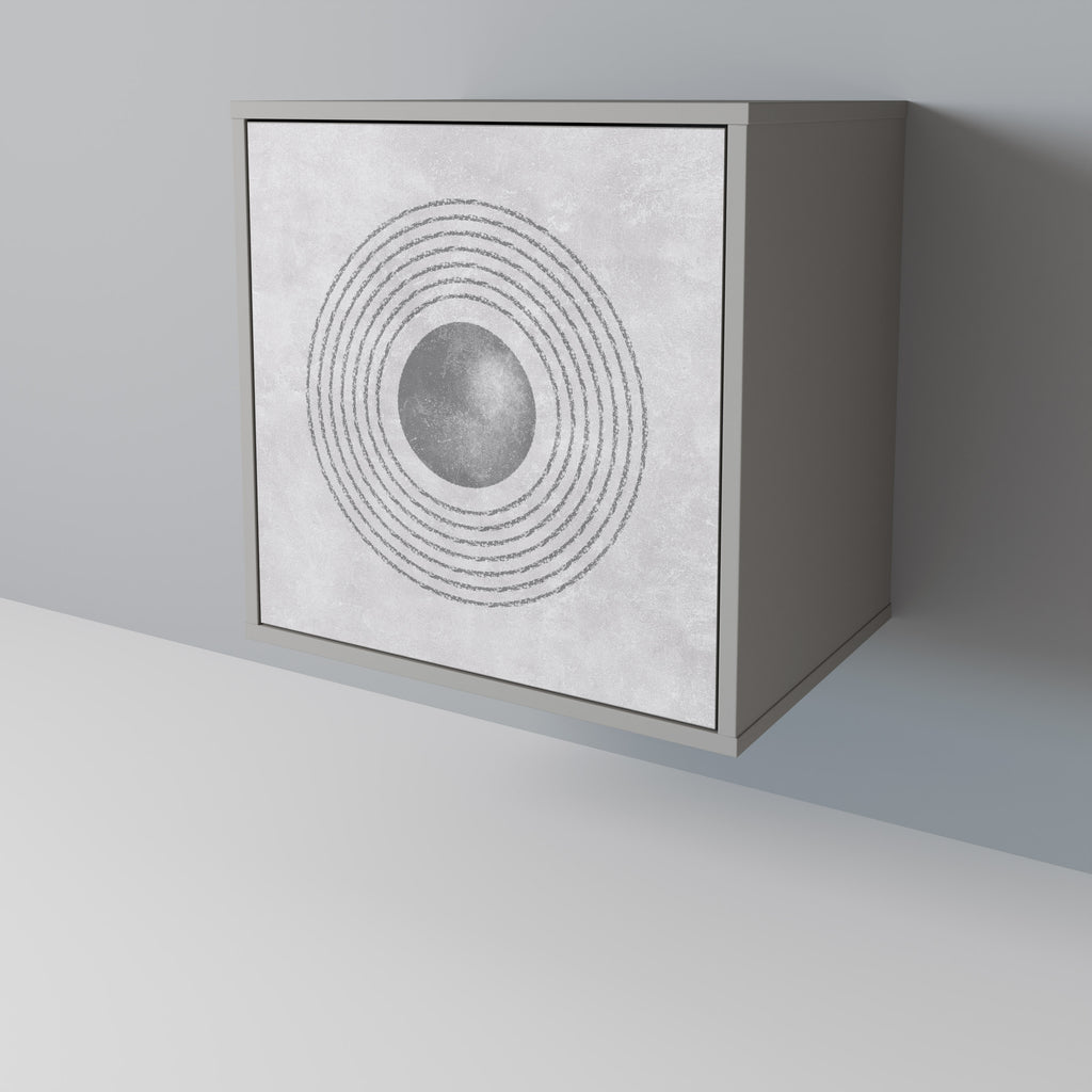 SOLID CIRCLES Sideboard mit 1 Tür in Grau