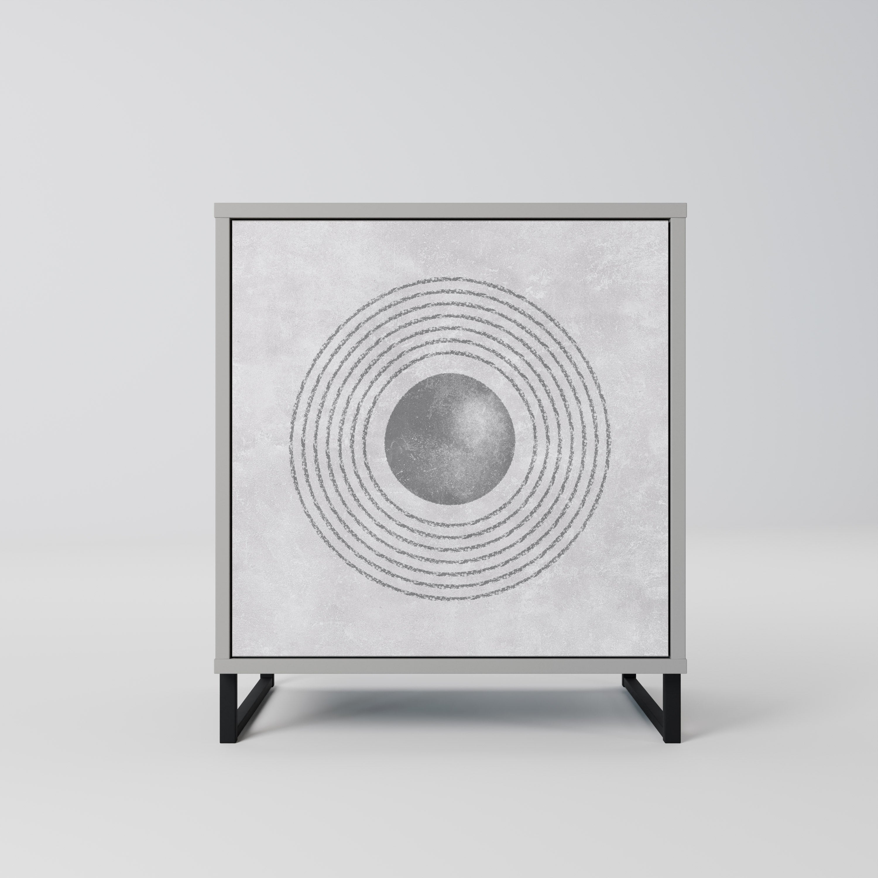 SOLID CIRCLES Sideboard mit 1 Tür in Grau