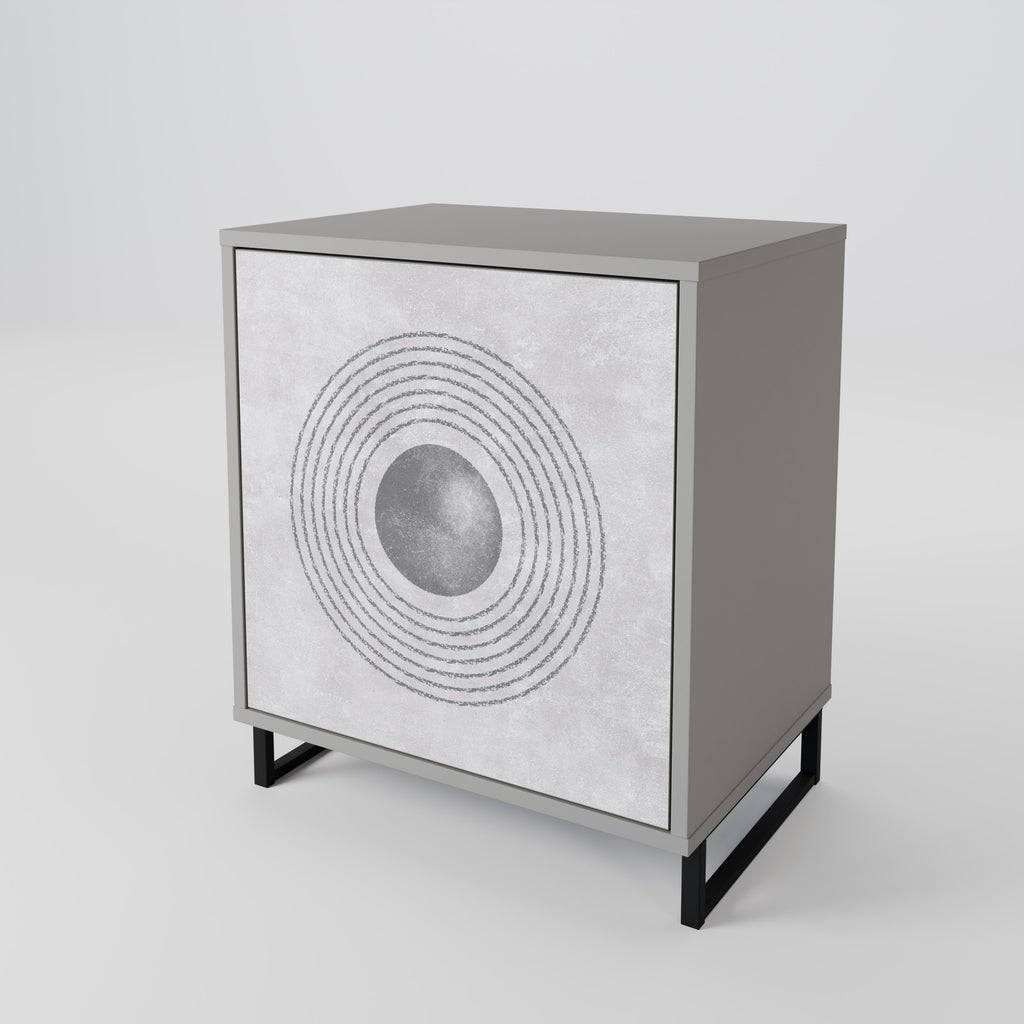 SOLID CIRCLES Sideboard mit 1 Tür in Grau