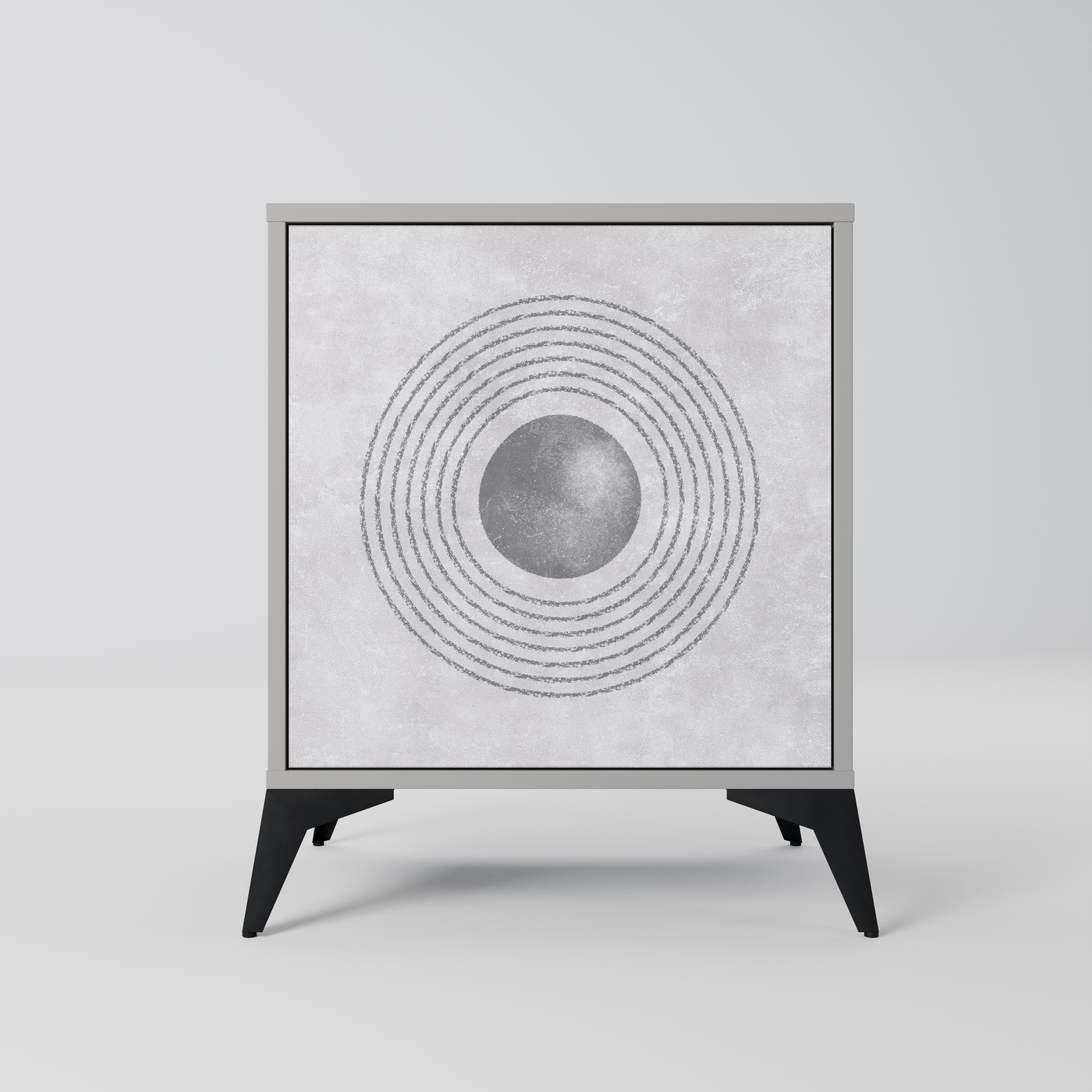 SOLID CIRCLES Sideboard mit 1 Tür in Grau