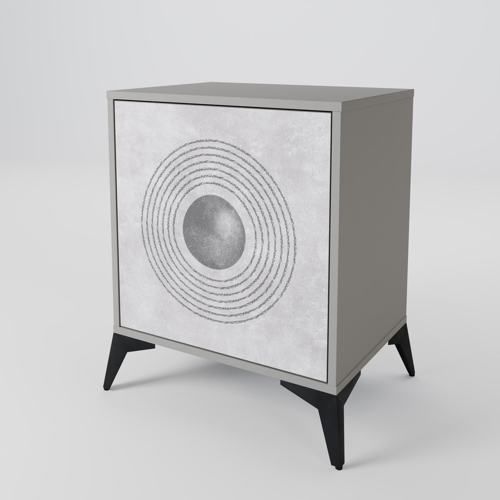 SOLID CIRCLES Sideboard mit 1 Tür in Grau