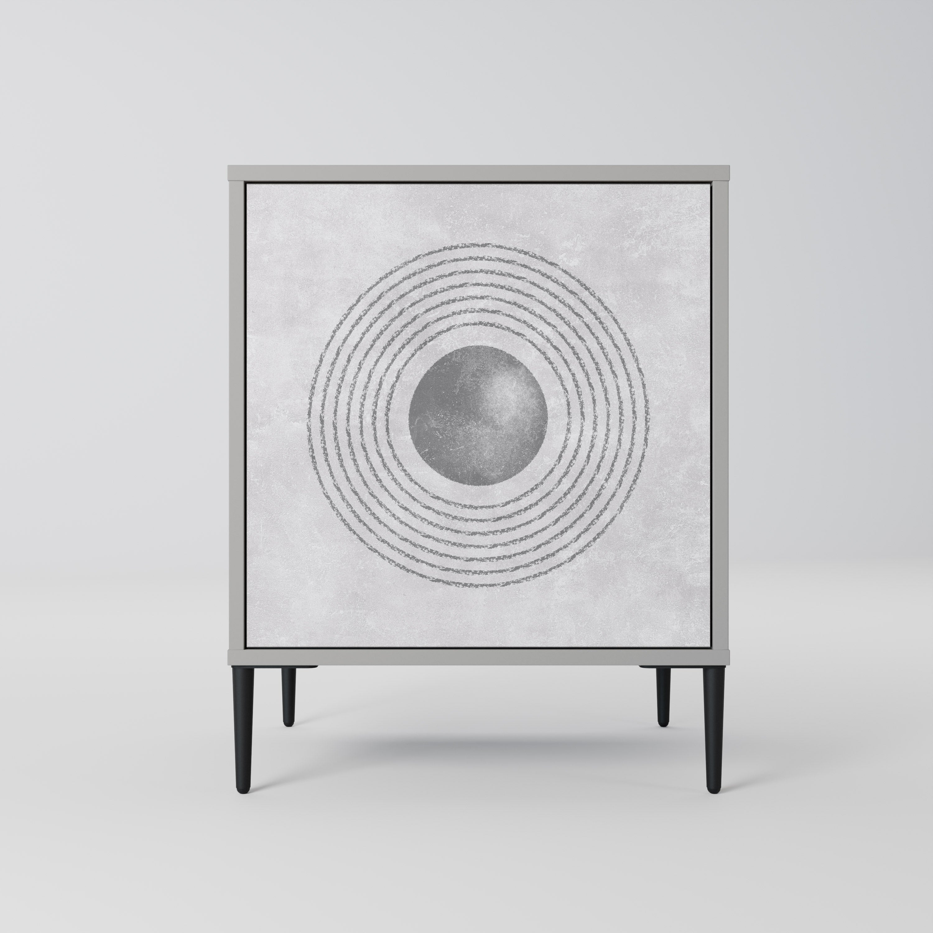 SOLID CIRCLES Sideboard mit 1 Tür in Grau