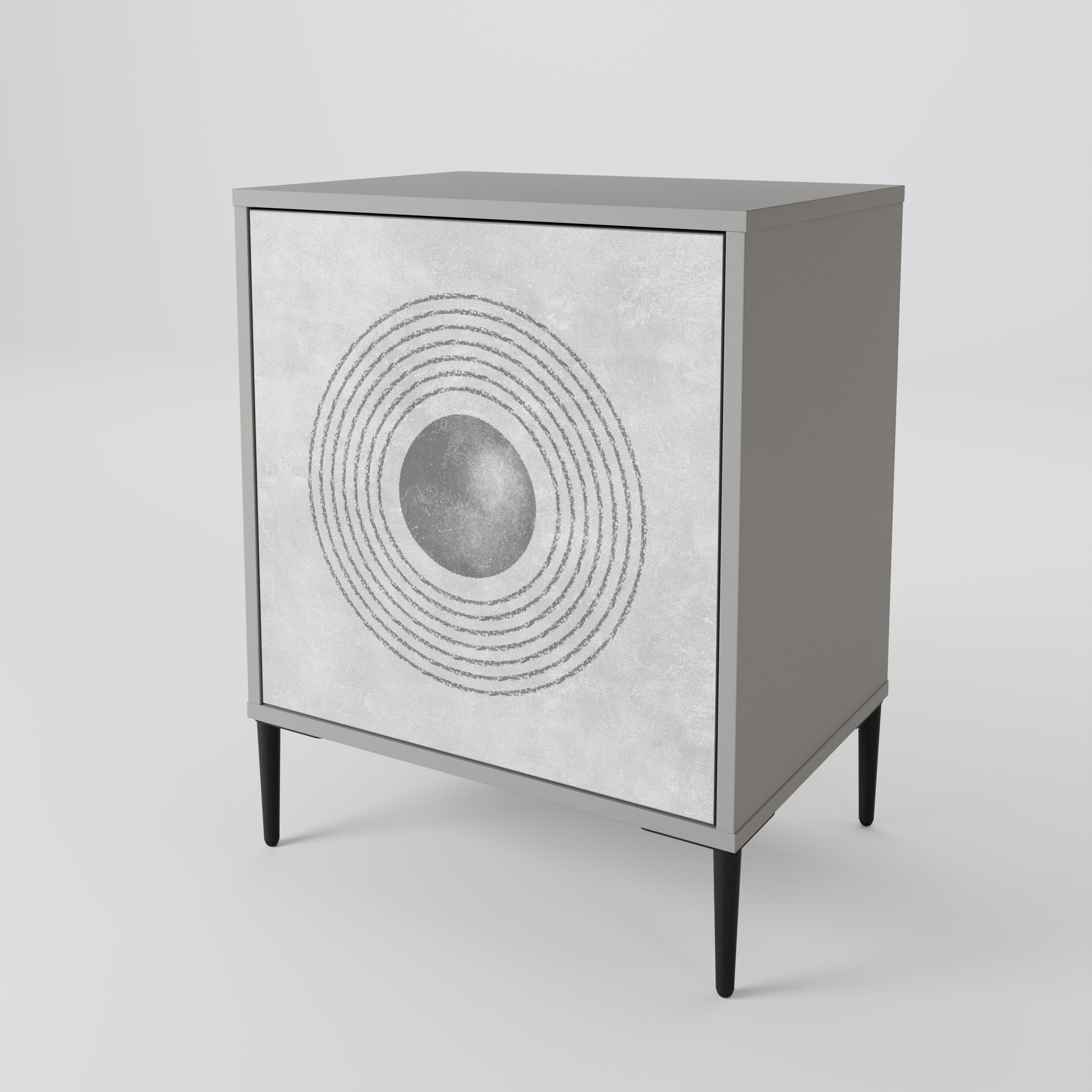 SOLID CIRCLES Sideboard mit 1 Tür in Grau