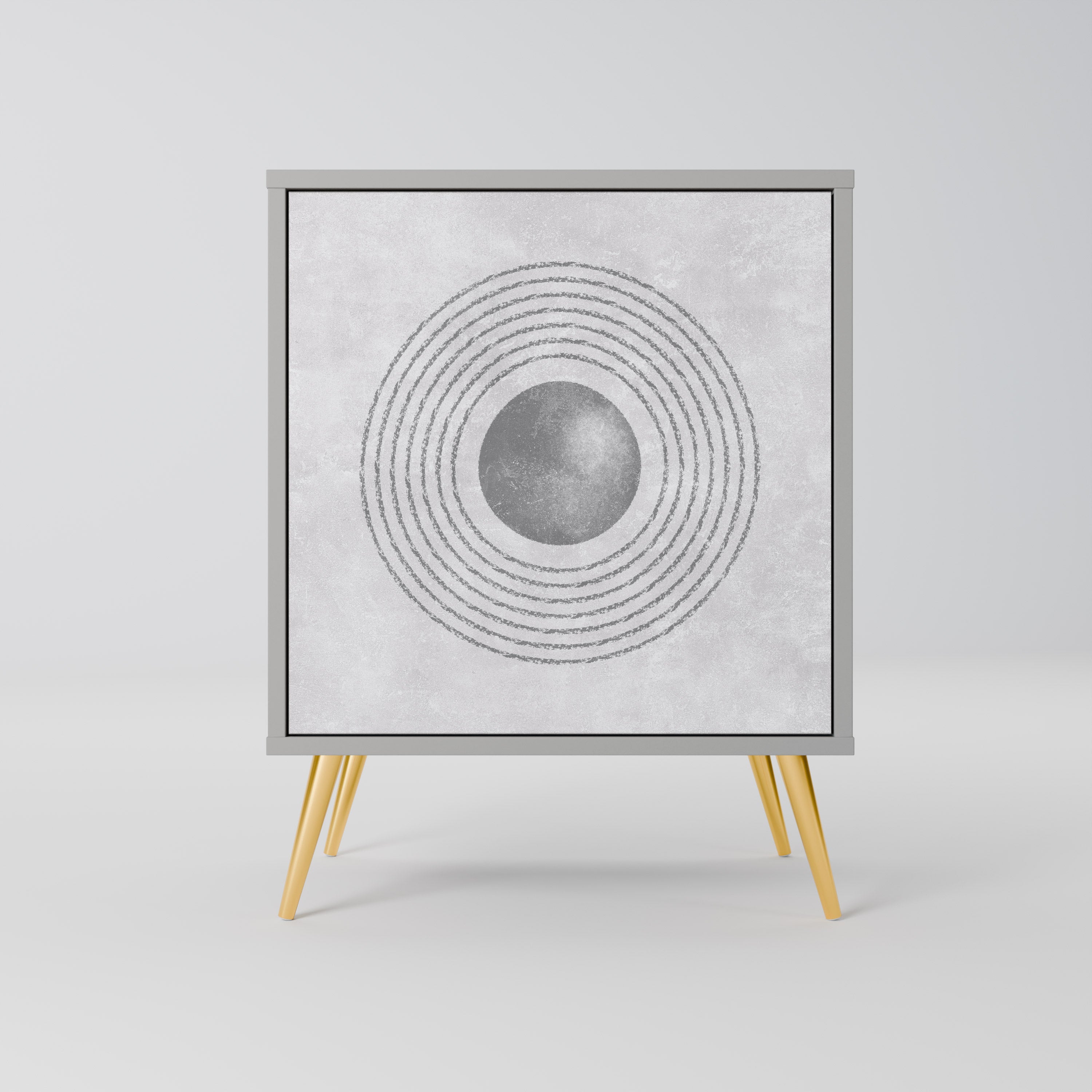 SOLID CIRCLES Sideboard mit 1 Tür in Grau