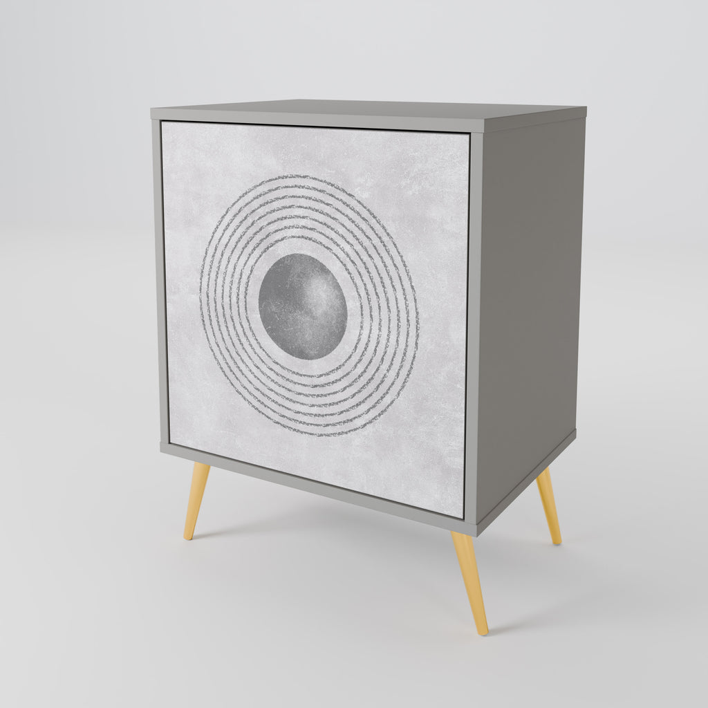 SOLID CIRCLES Sideboard mit 1 Tür in Grau