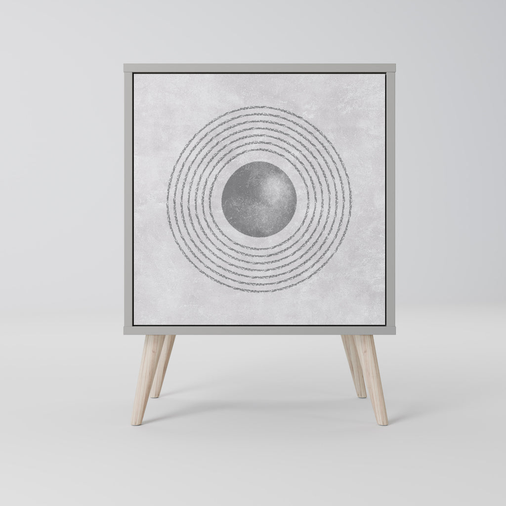 SOLID CIRCLES Sideboard mit 1 Tür in Grau