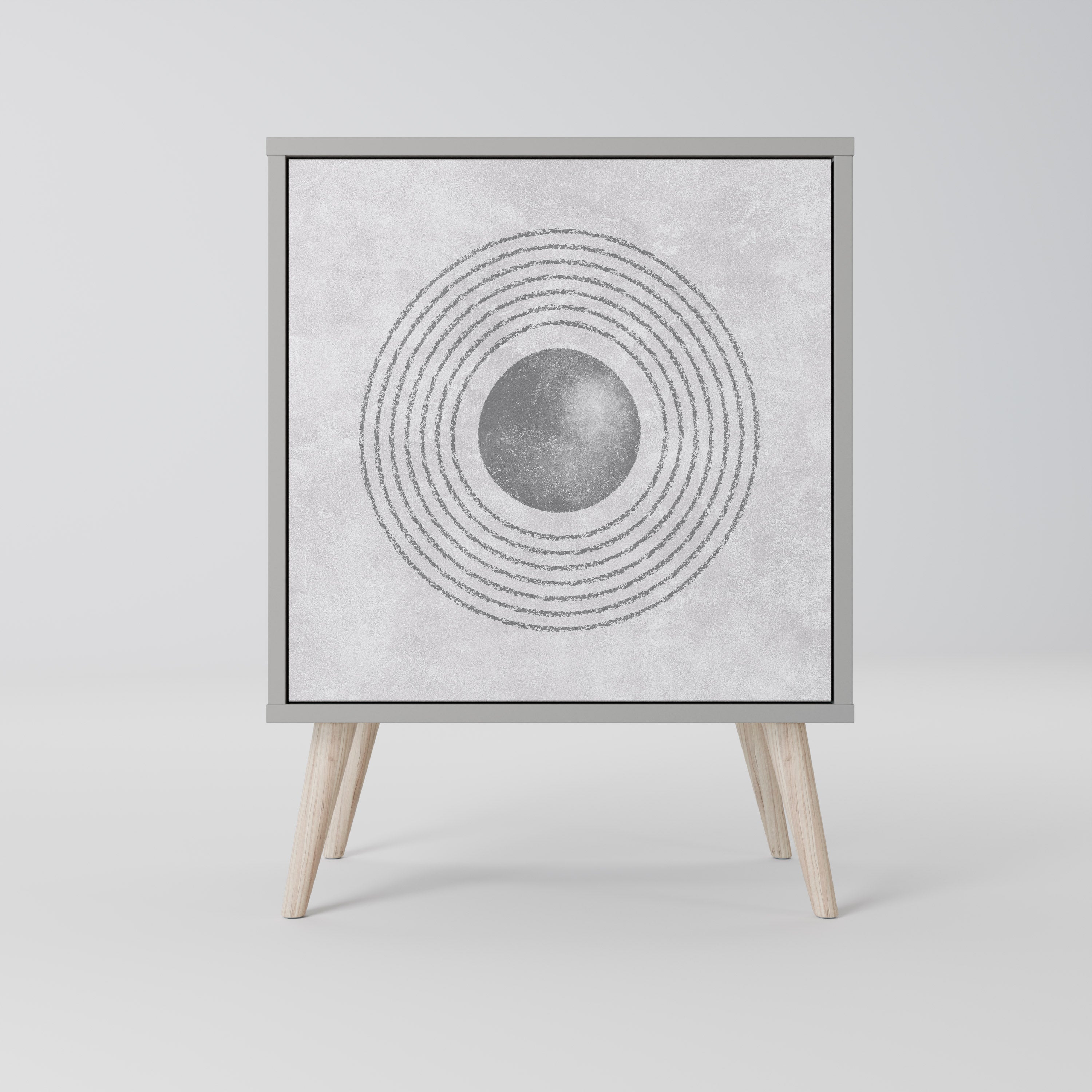 SOLID CIRCLES Sideboard mit 1 Tür in Grau