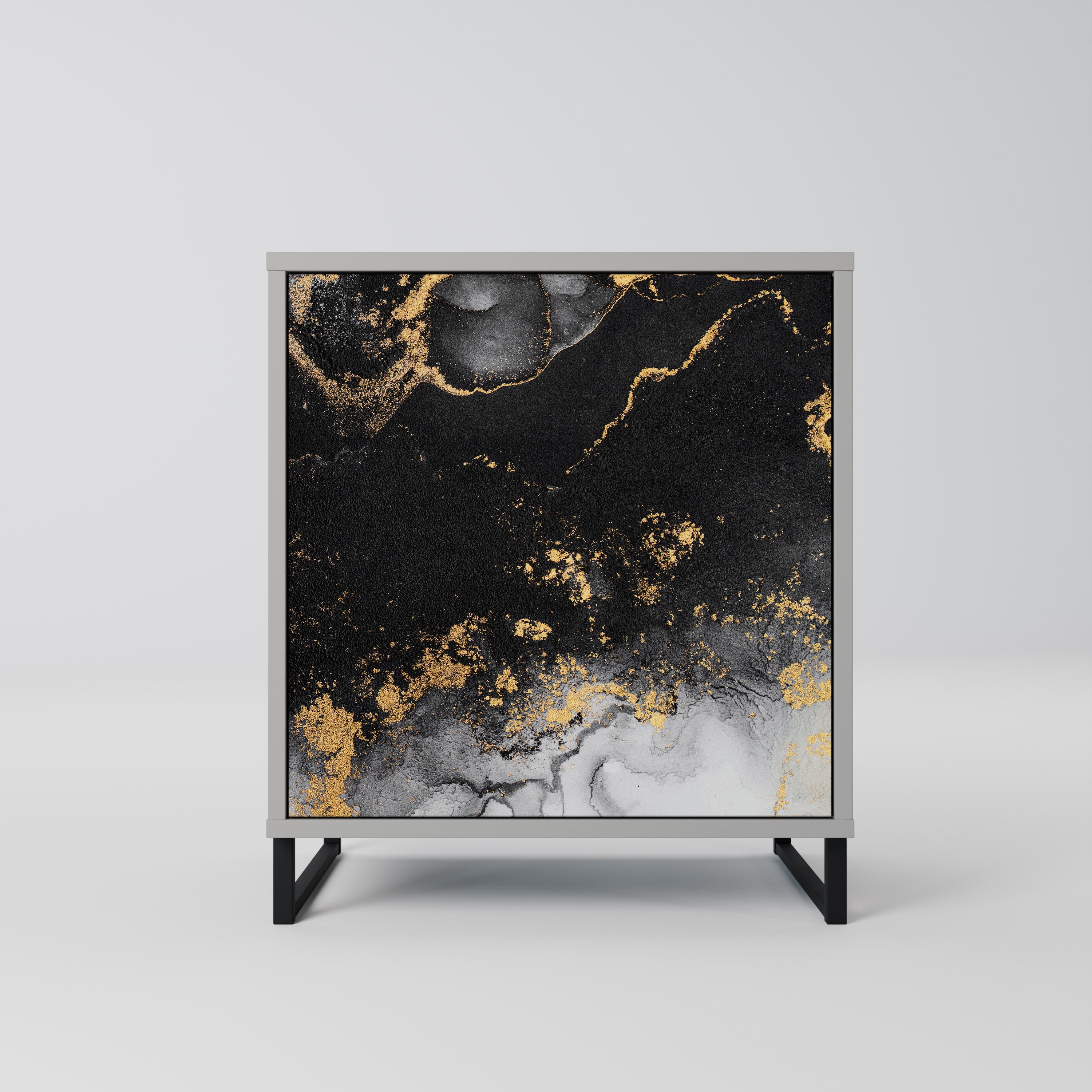 MARBLE OF TOMMORROW Sideboard mit 1 Tür in Grau