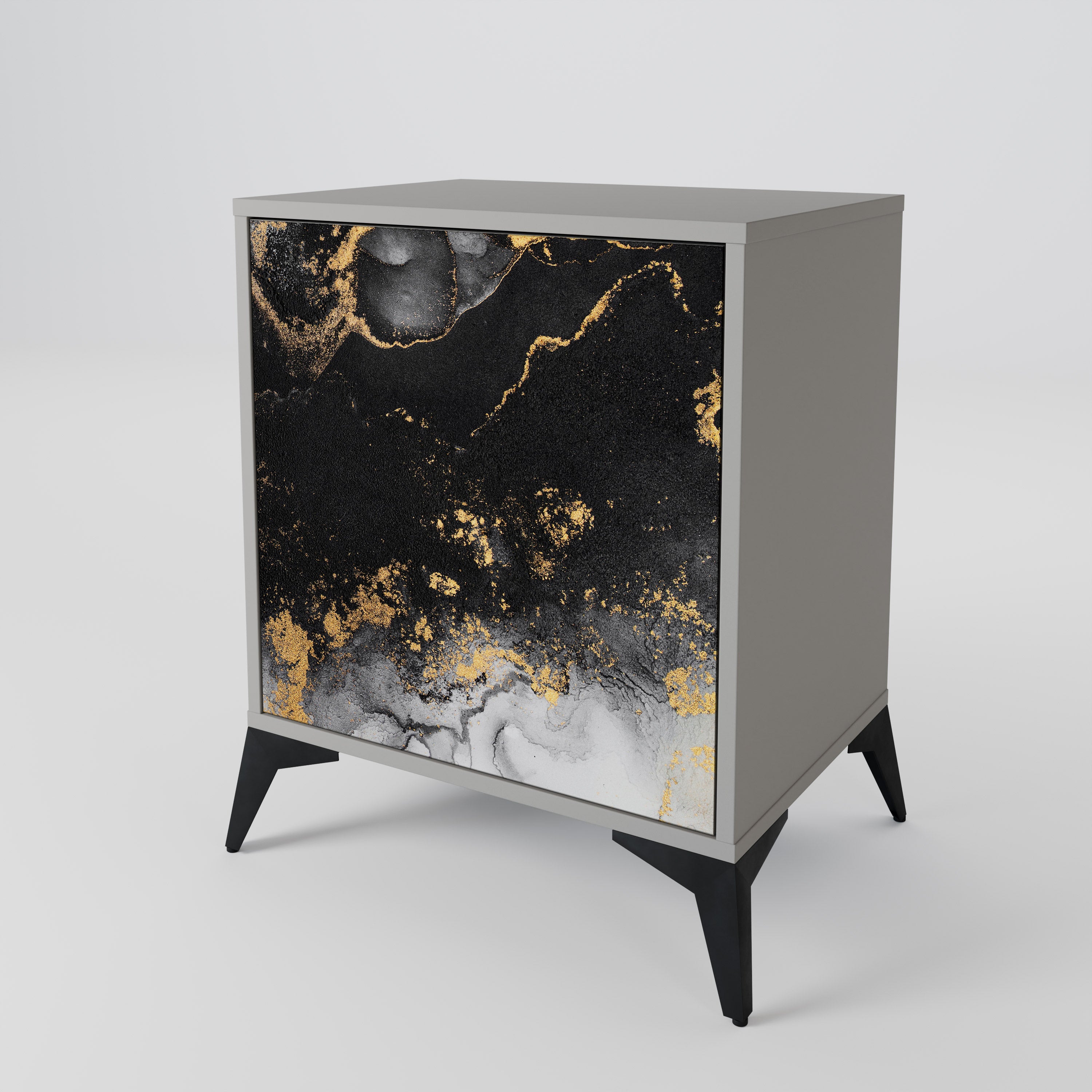 MARBLE OF TOMMORROW Sideboard mit 1 Tür in Grau