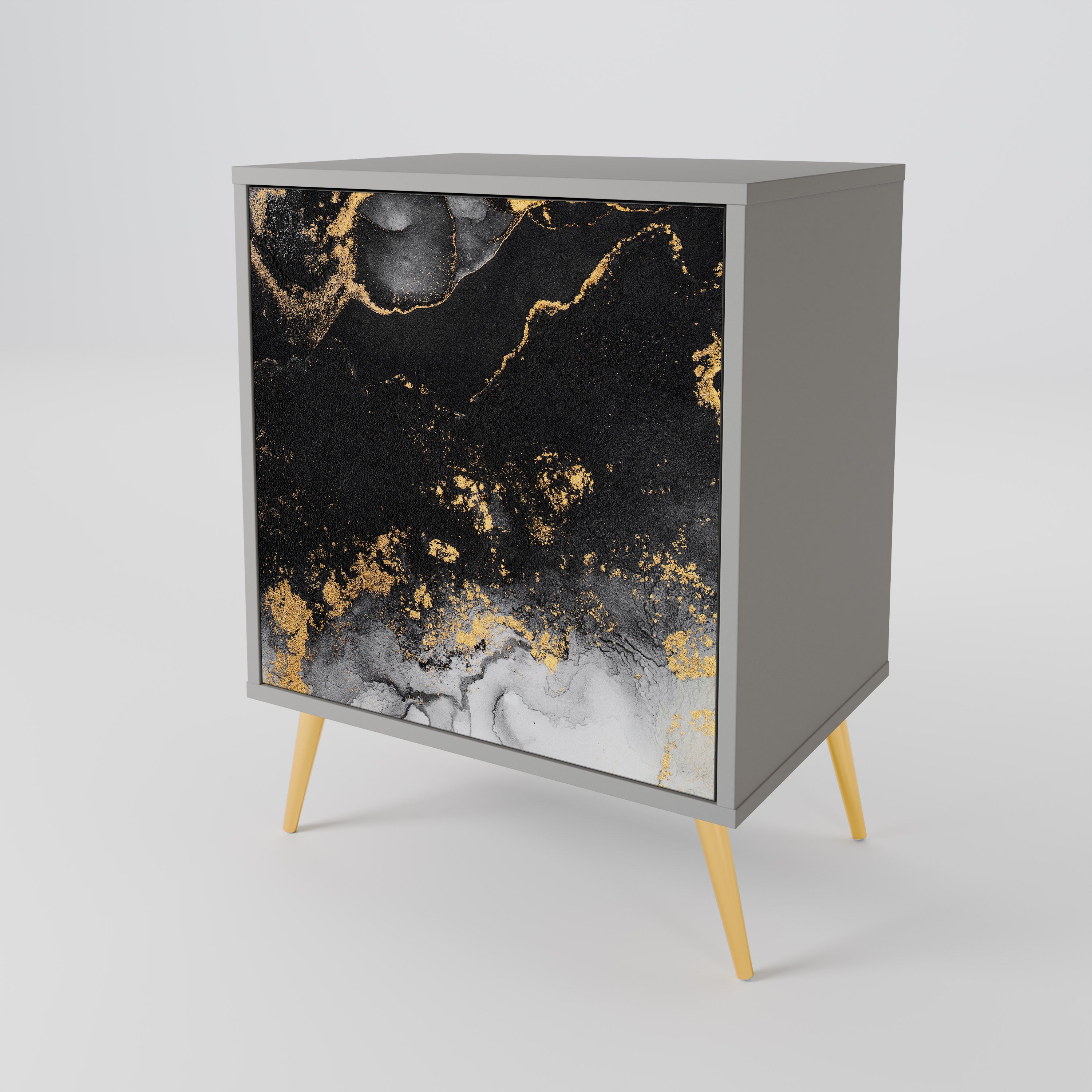 MARBLE OF TOMMORROW Sideboard mit 1 Tür in Grau