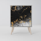 MARBLE OF TOMMORROW 1-Door Sideboard in Grey Finish