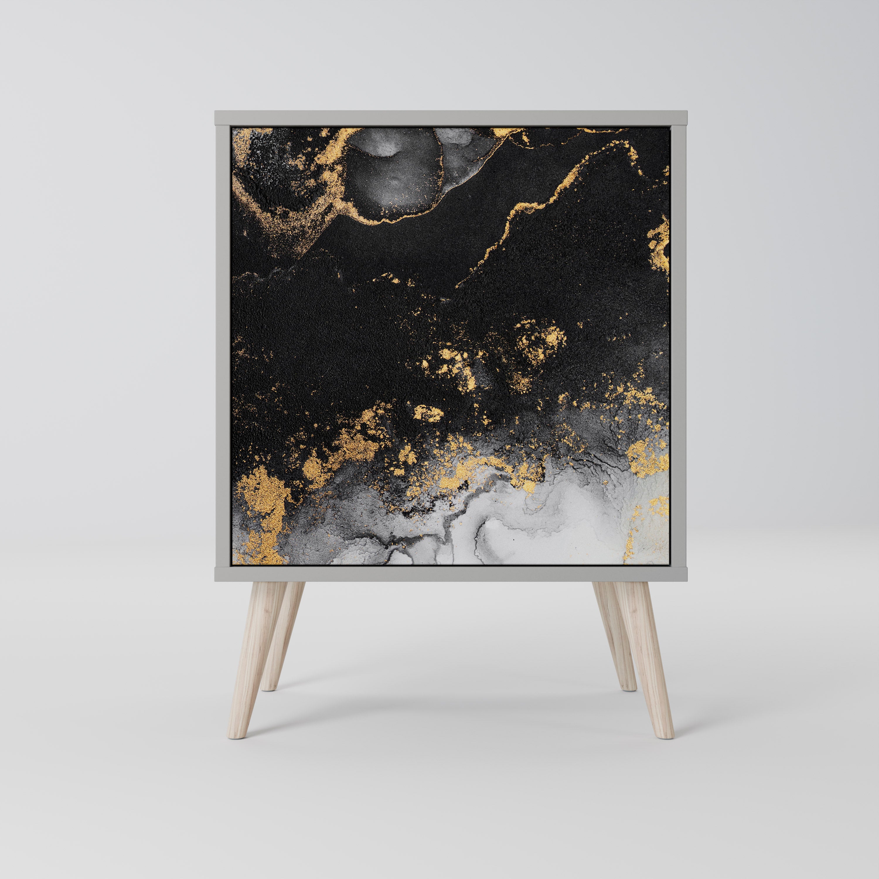 MARBLE OF TOMMORROW Sideboard mit 1 Tür in Grau