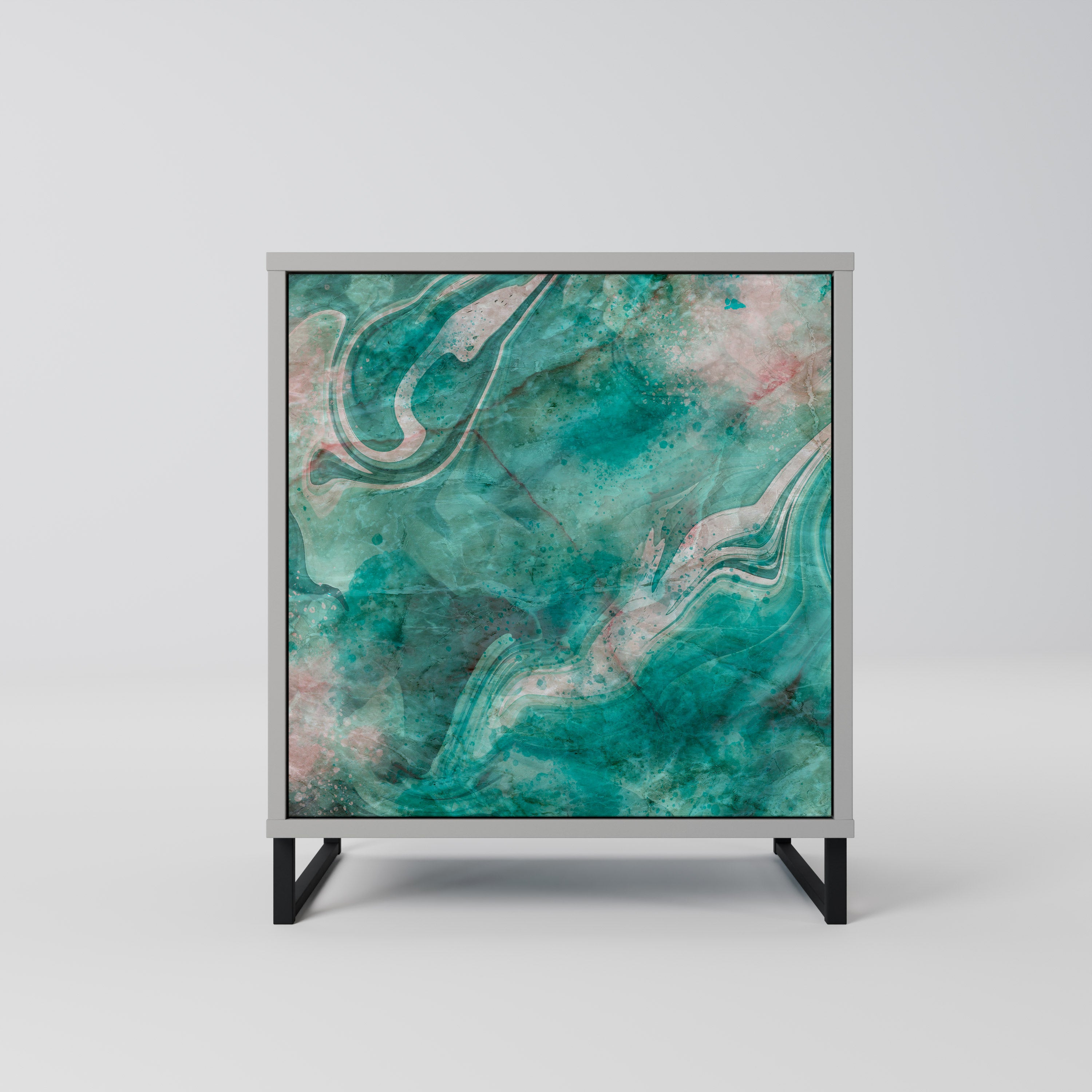 ABSTRACT ALCHEMY Sideboard mit 1 Tür in Grau