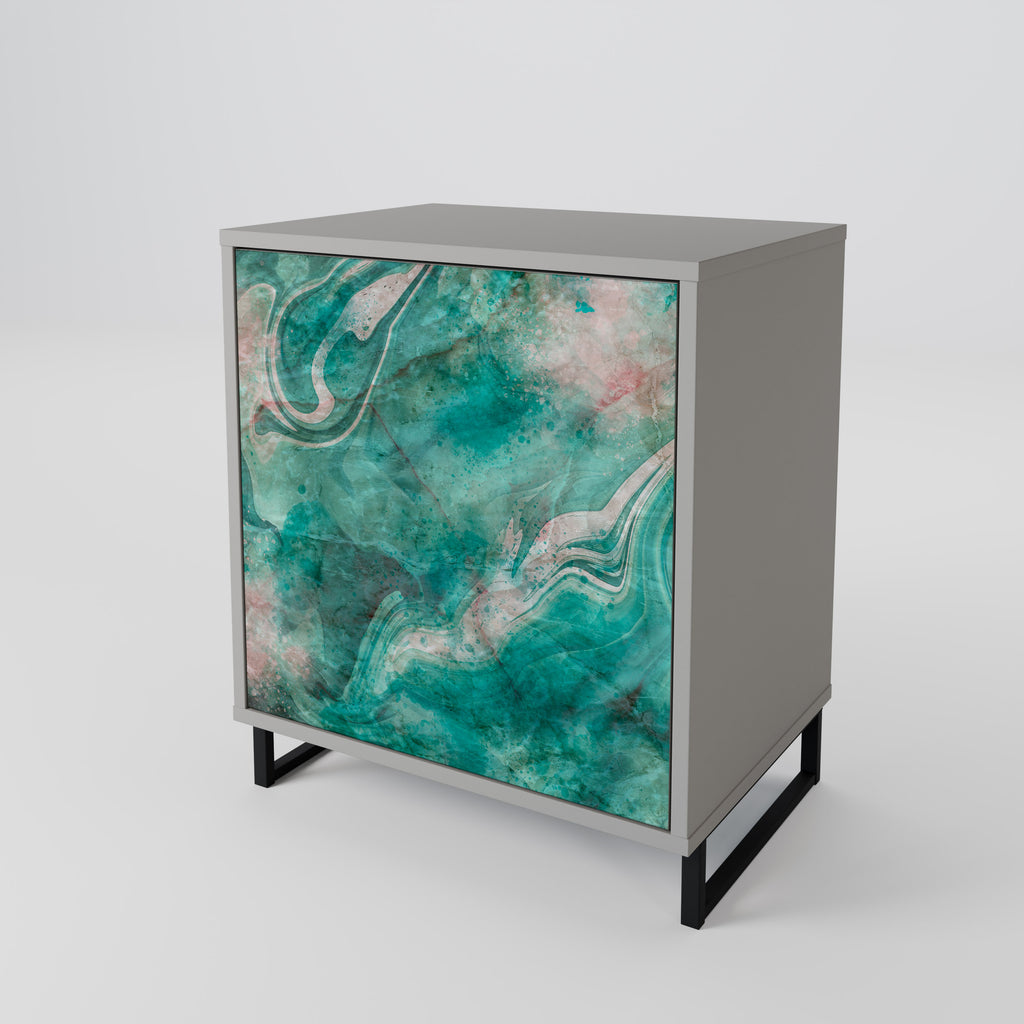ABSTRACT ALCHEMY Sideboard mit 1 Tür in Grau