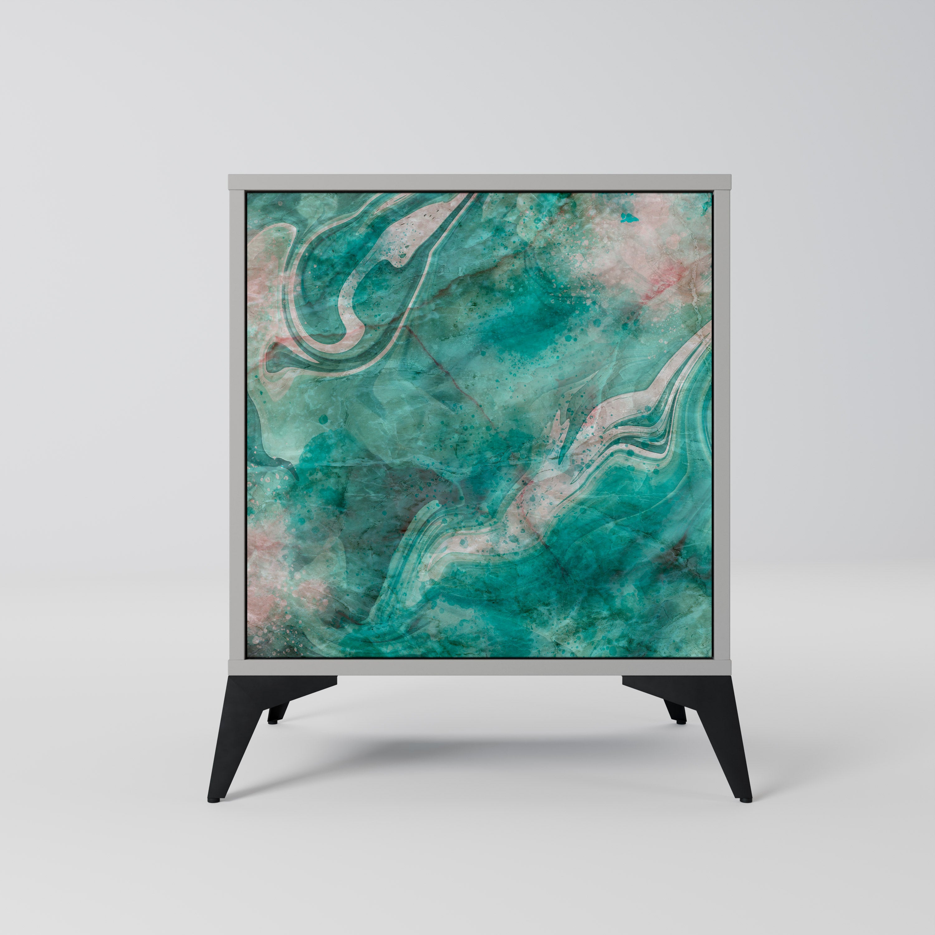 ABSTRACT ALCHEMY Sideboard mit 1 Tür in Grau