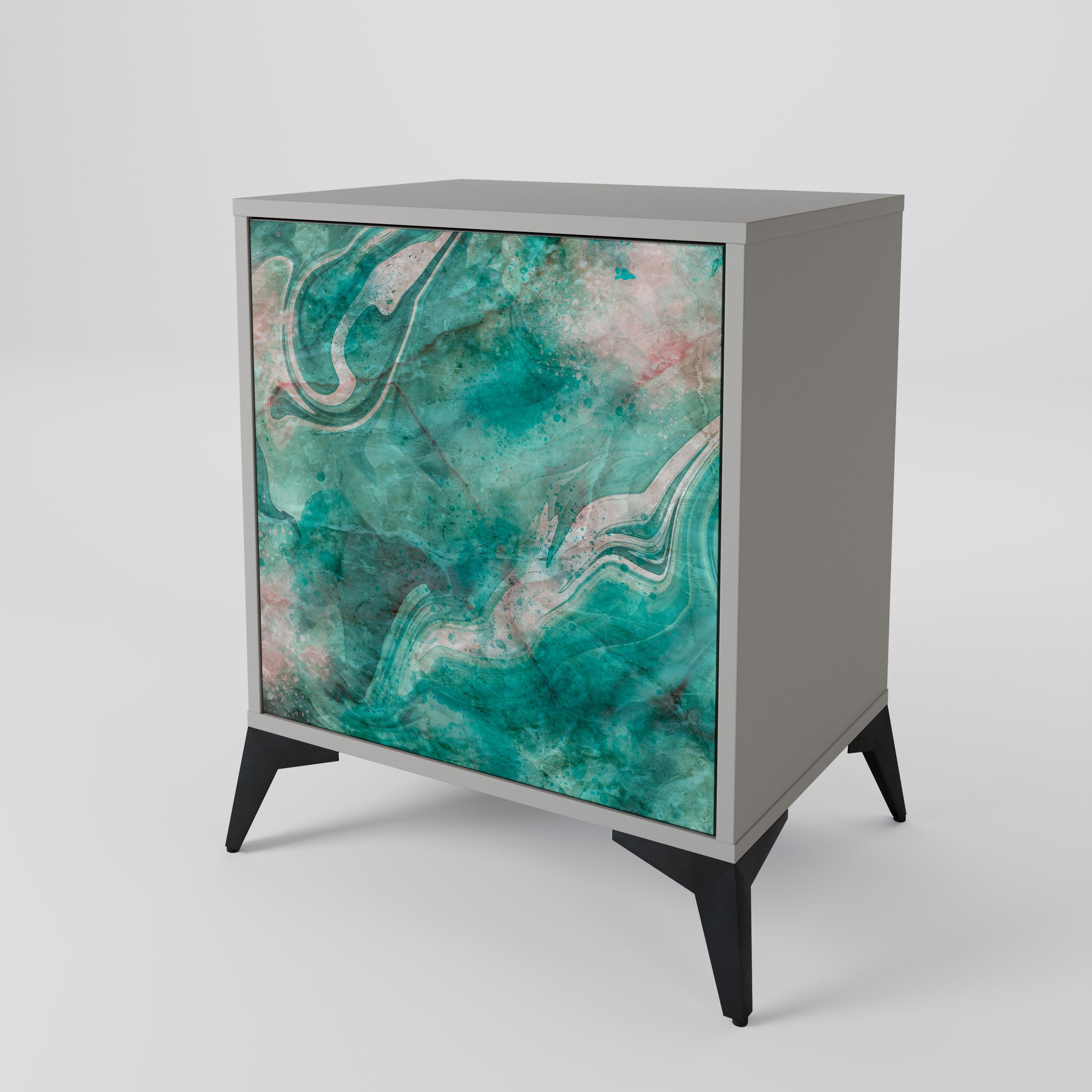 ABSTRACT ALCHEMY Sideboard mit 1 Tür in Grau