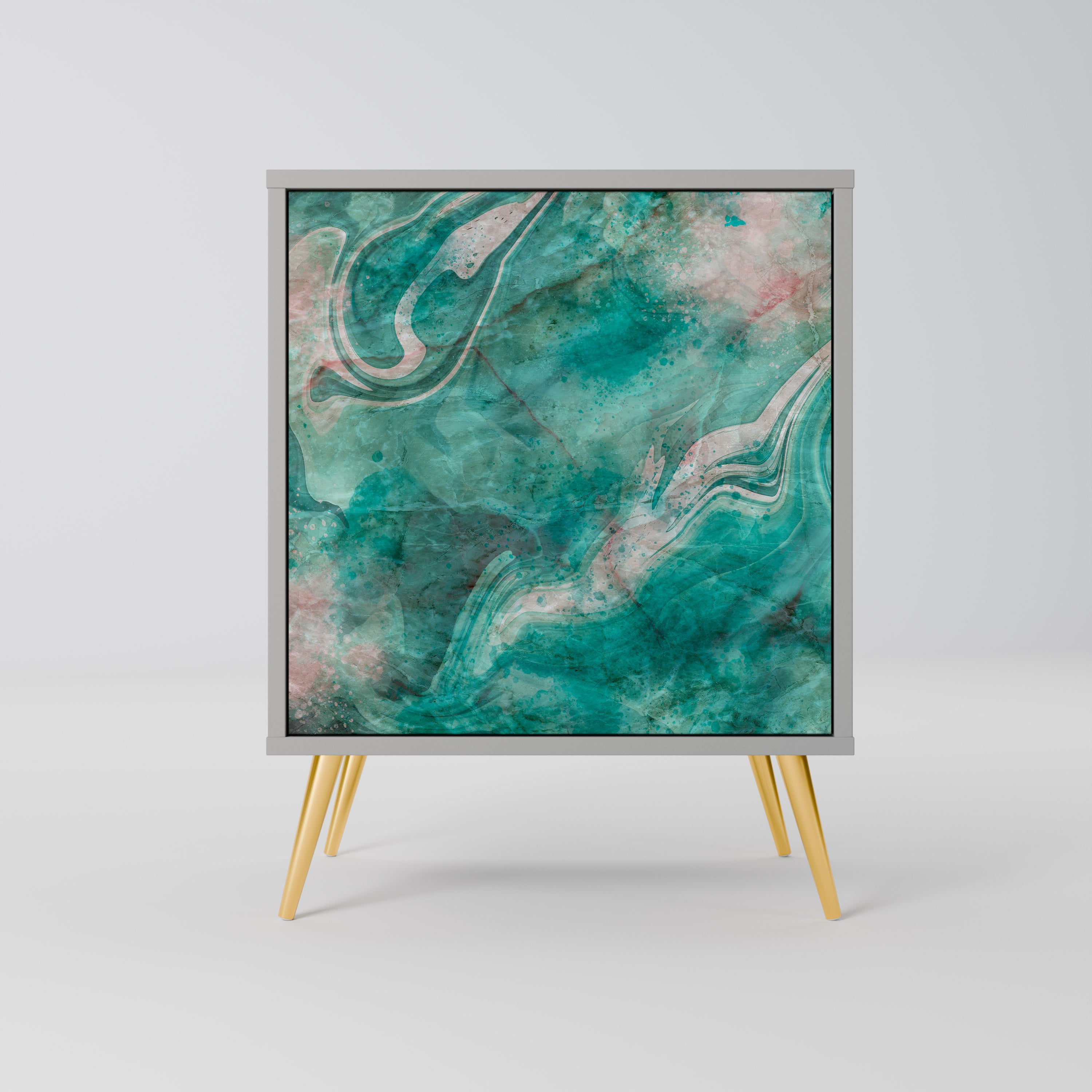 ABSTRACT ALCHEMY Sideboard mit 1 Tür in Grau