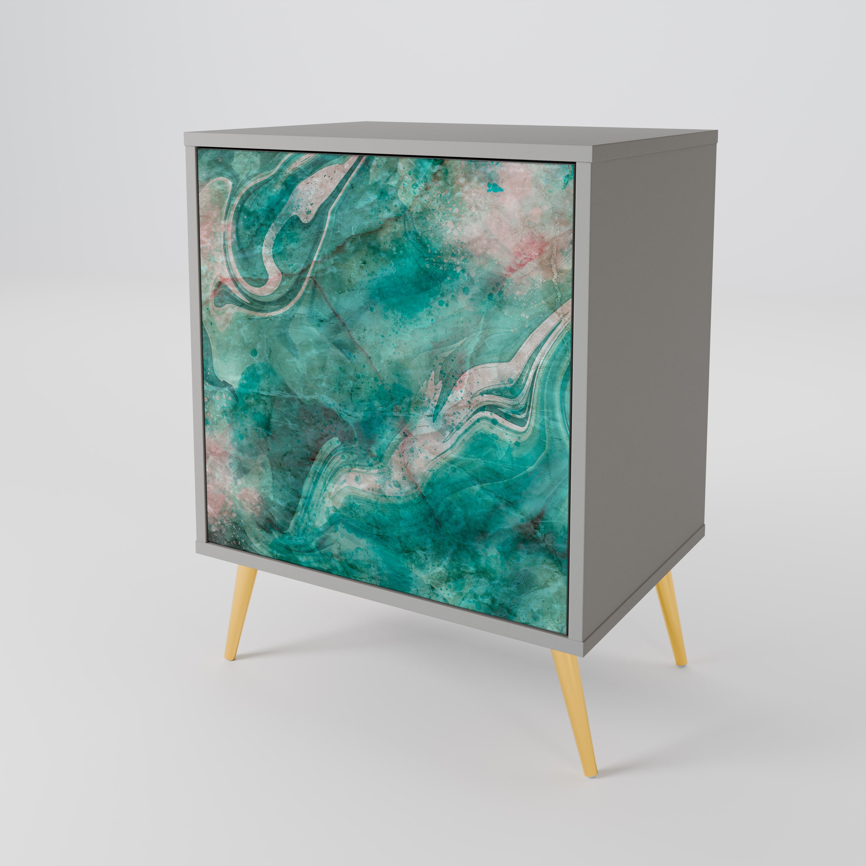 ABSTRACT ALCHEMY Sideboard mit 1 Tür in Grau