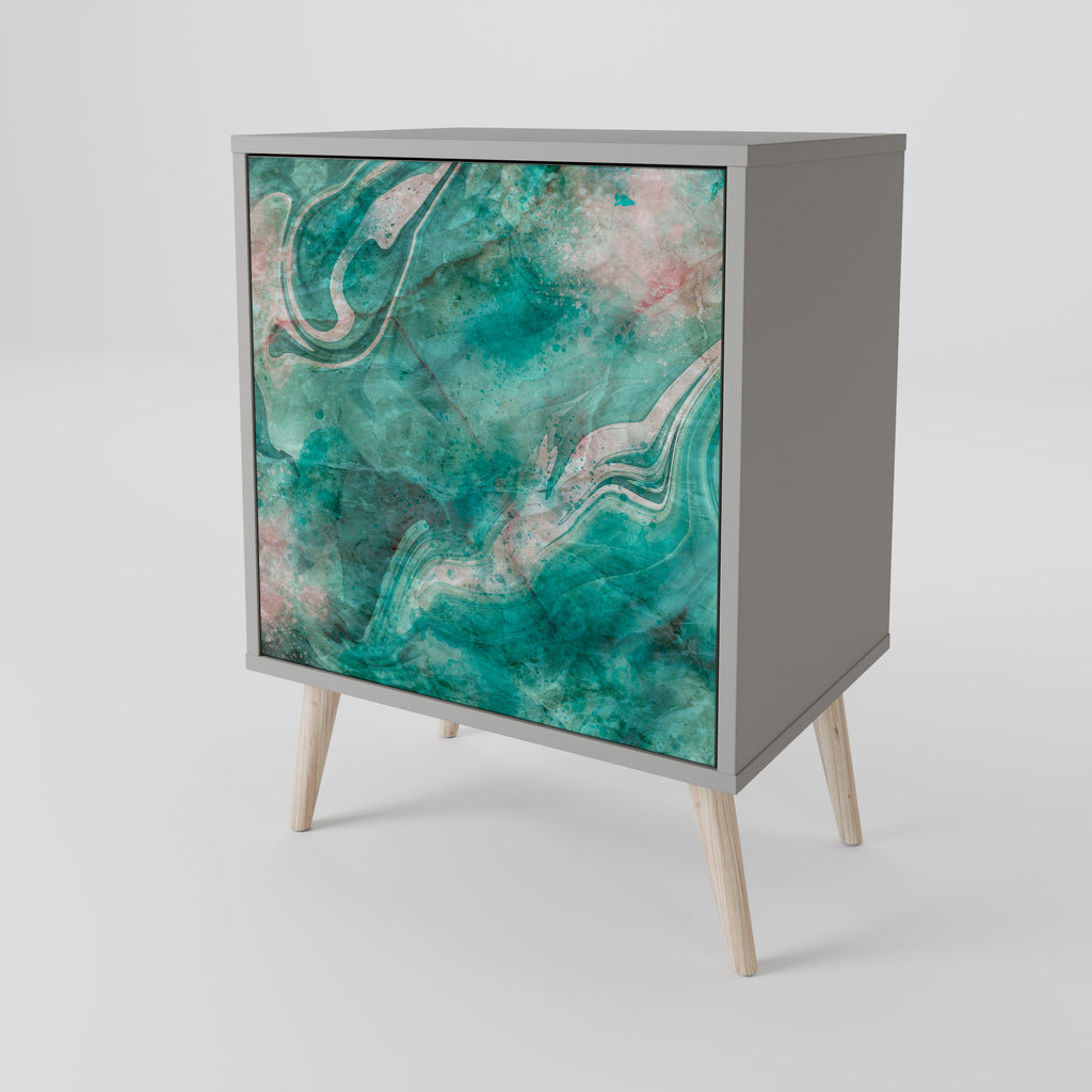 ABSTRACT ALCHEMY Sideboard mit 1 Tür in Grau