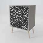 BLINDING LIGHTS 1-Door Sideboard in Grey Finish