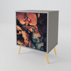 NEVERENDING BLOOM 1-Door Sideboard in Grey Finish