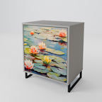 BLOOMING WATERS 1-Door Sideboard in Grey Finish
