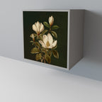 FLORAL NOIR 1-Door Sideboard in Grey Finish