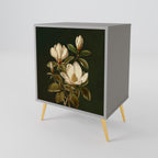 FLORAL NOIR 1-Door Sideboard in Grey Finish