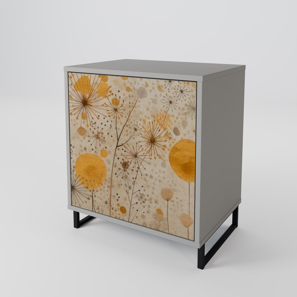 MORNING GLADE 1-Door Sideboard in Grey Finish