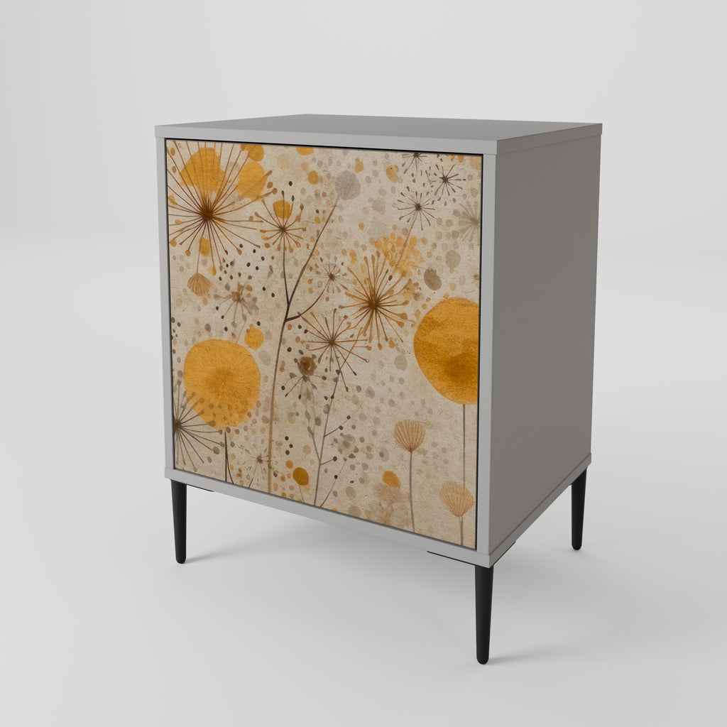 MORNING GLADE 1-Door Sideboard in Grey Finish