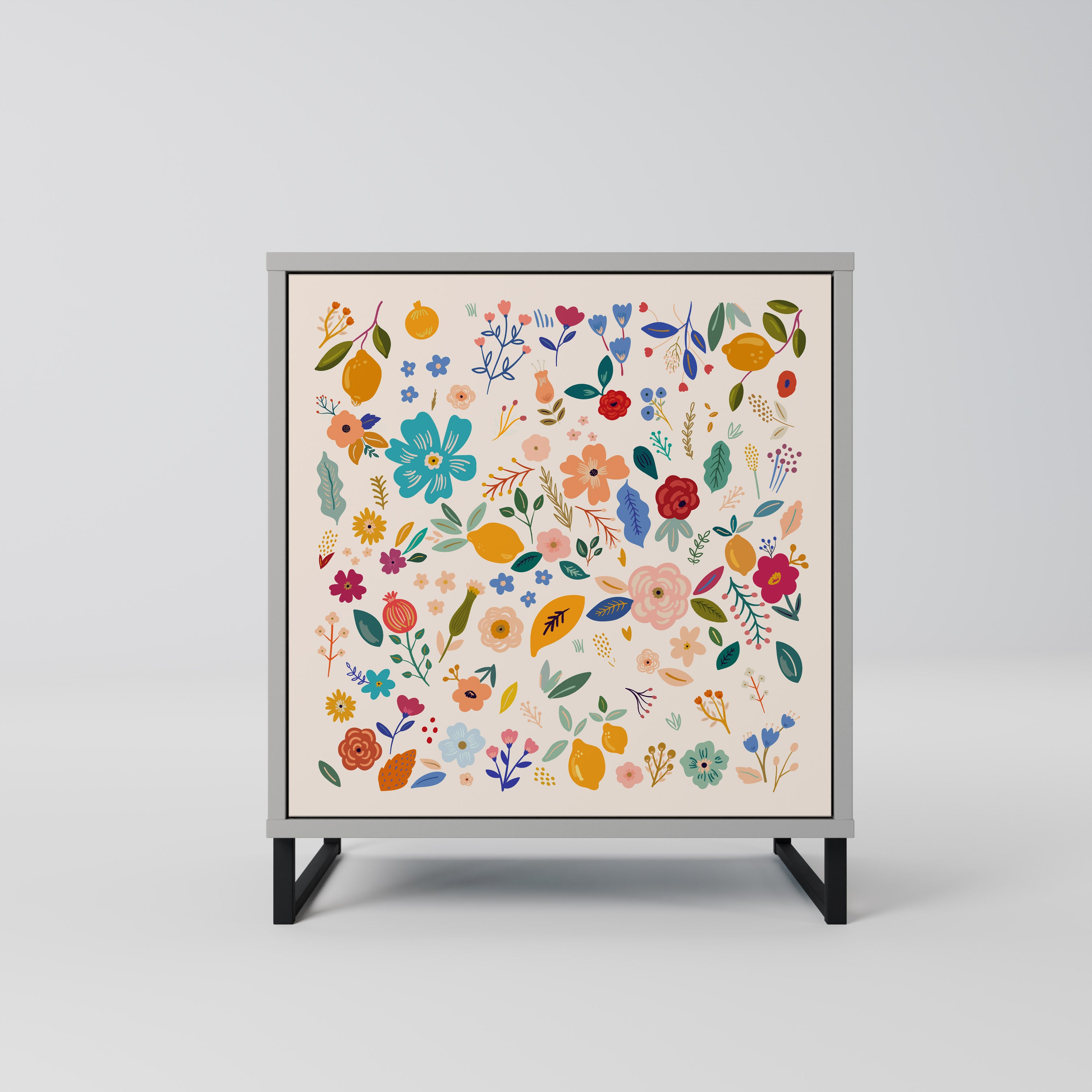 FLORAL COMBINATION Sideboard mit 1 Tür in Grau