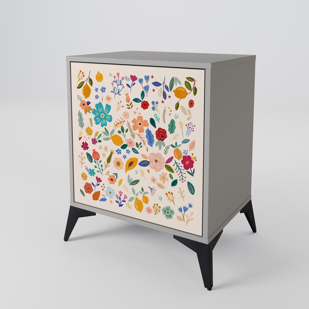 FLORAL COMBINATION Sideboard mit 1 Tür in Grau