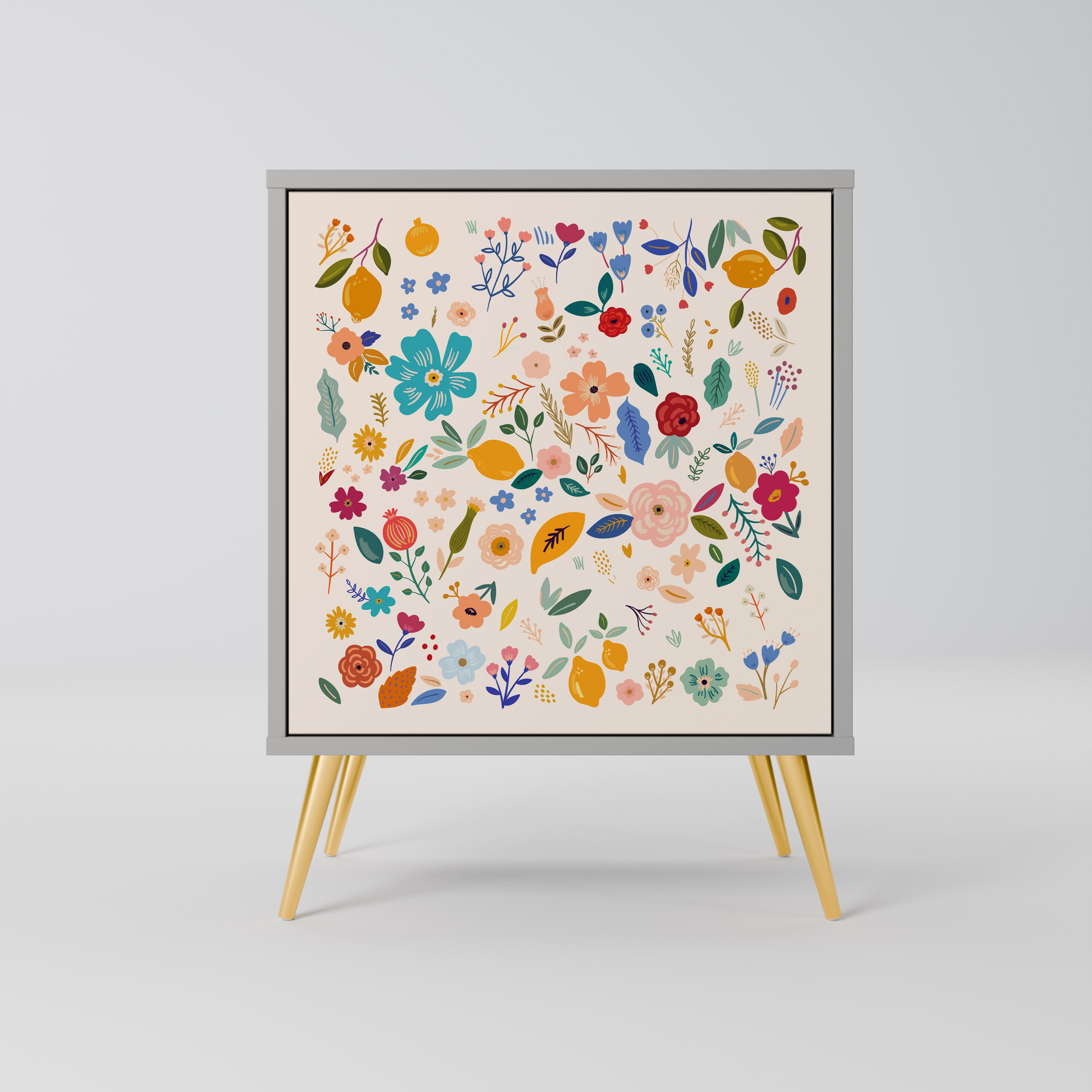 FLORAL COMBINATION Sideboard mit 1 Tür in Grau