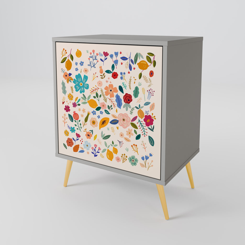 FLORAL COMBINATION Sideboard mit 1 Tür in Grau
