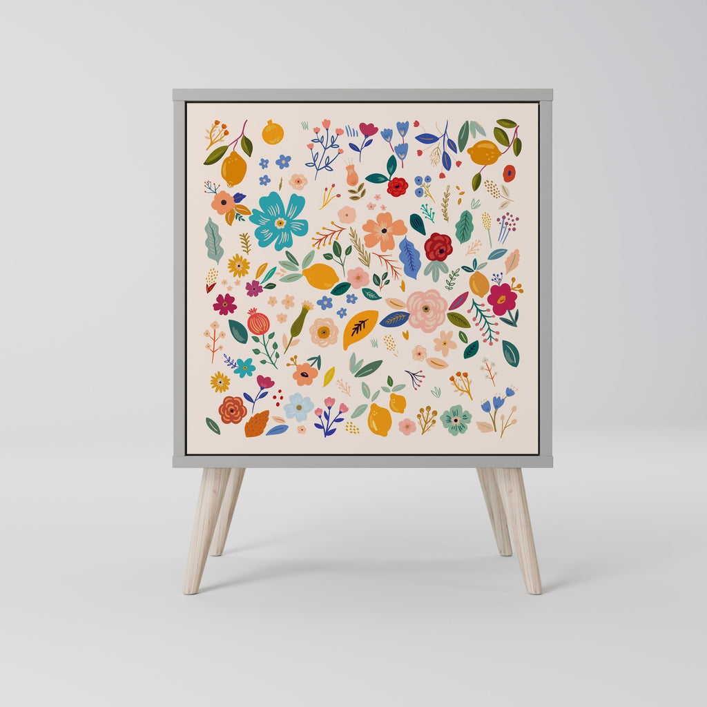 FLORAL COMBINATION Sideboard mit 1 Tür in Grau