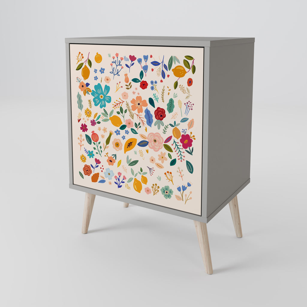 FLORAL COMBINATION Sideboard mit 1 Tür in Grau