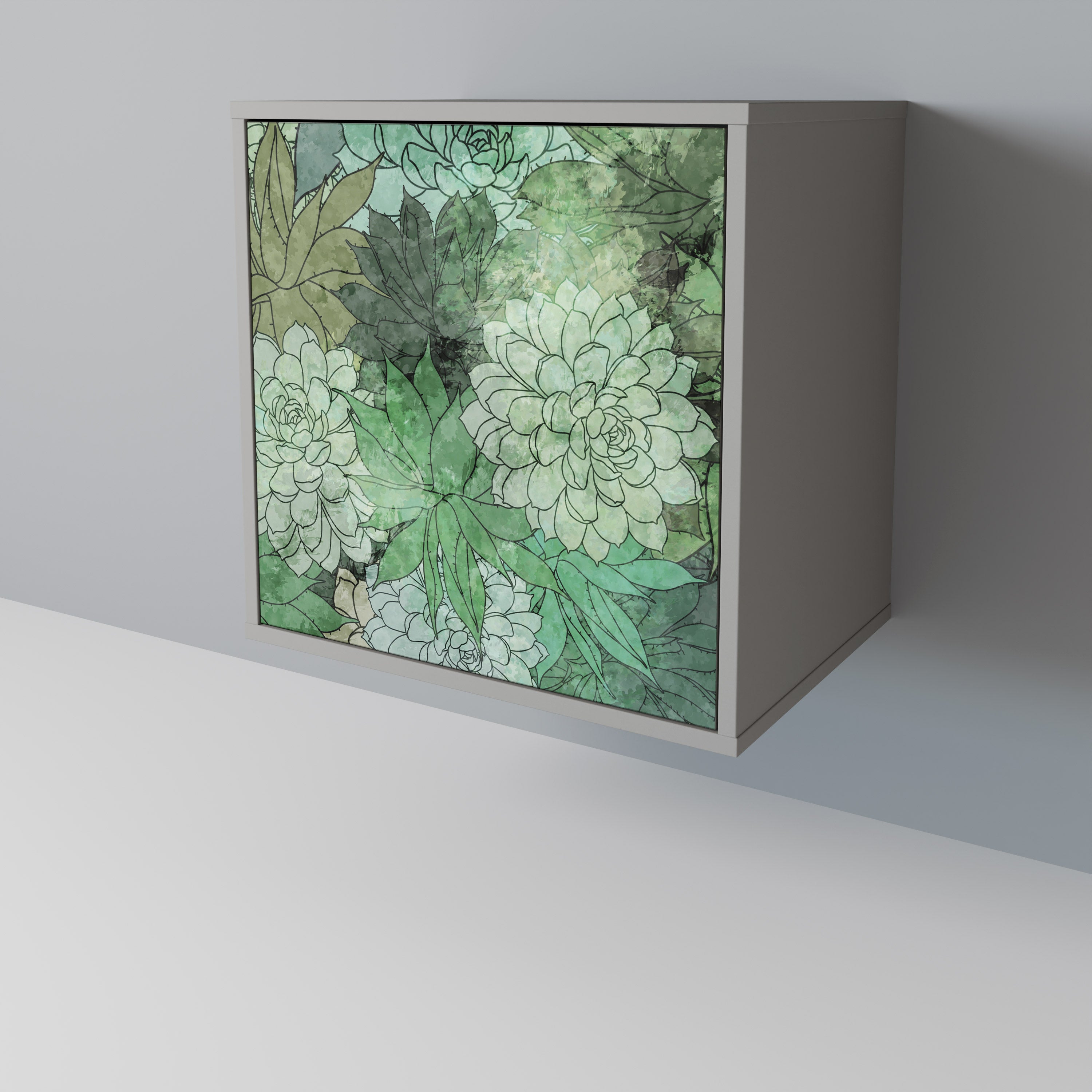 SUCCULENT CLUSTER Sideboard mit 1 Tür in Grau