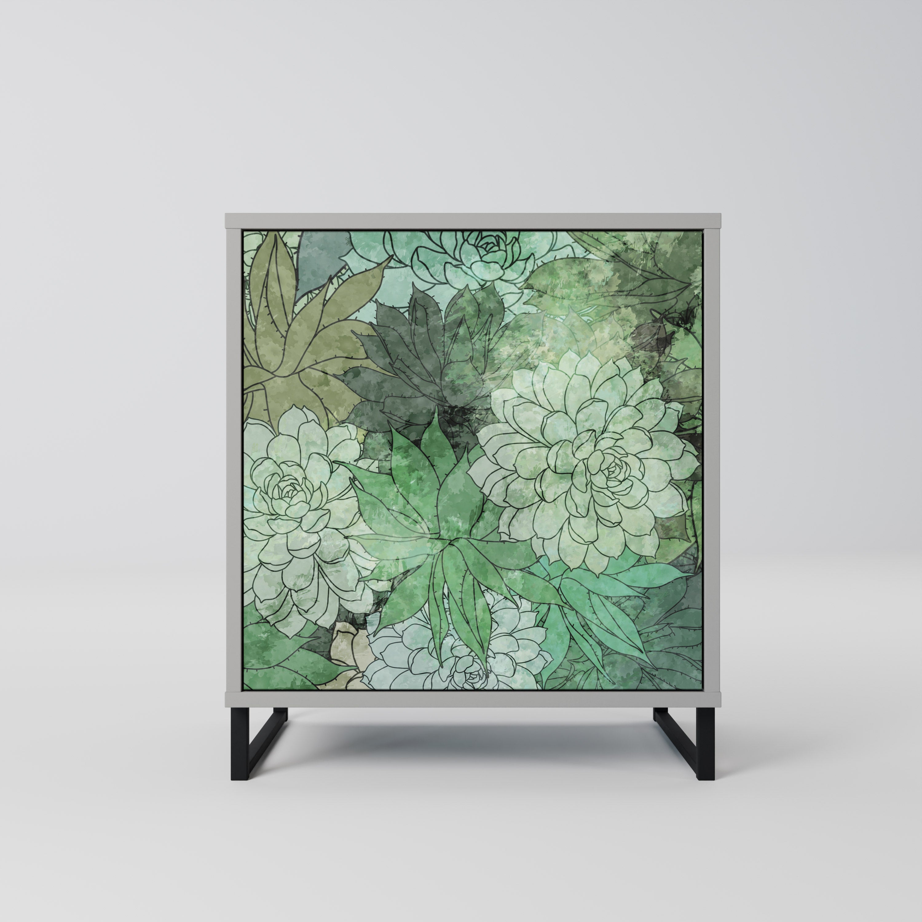 SUCCULENT CLUSTER Sideboard mit 1 Tür in Grau