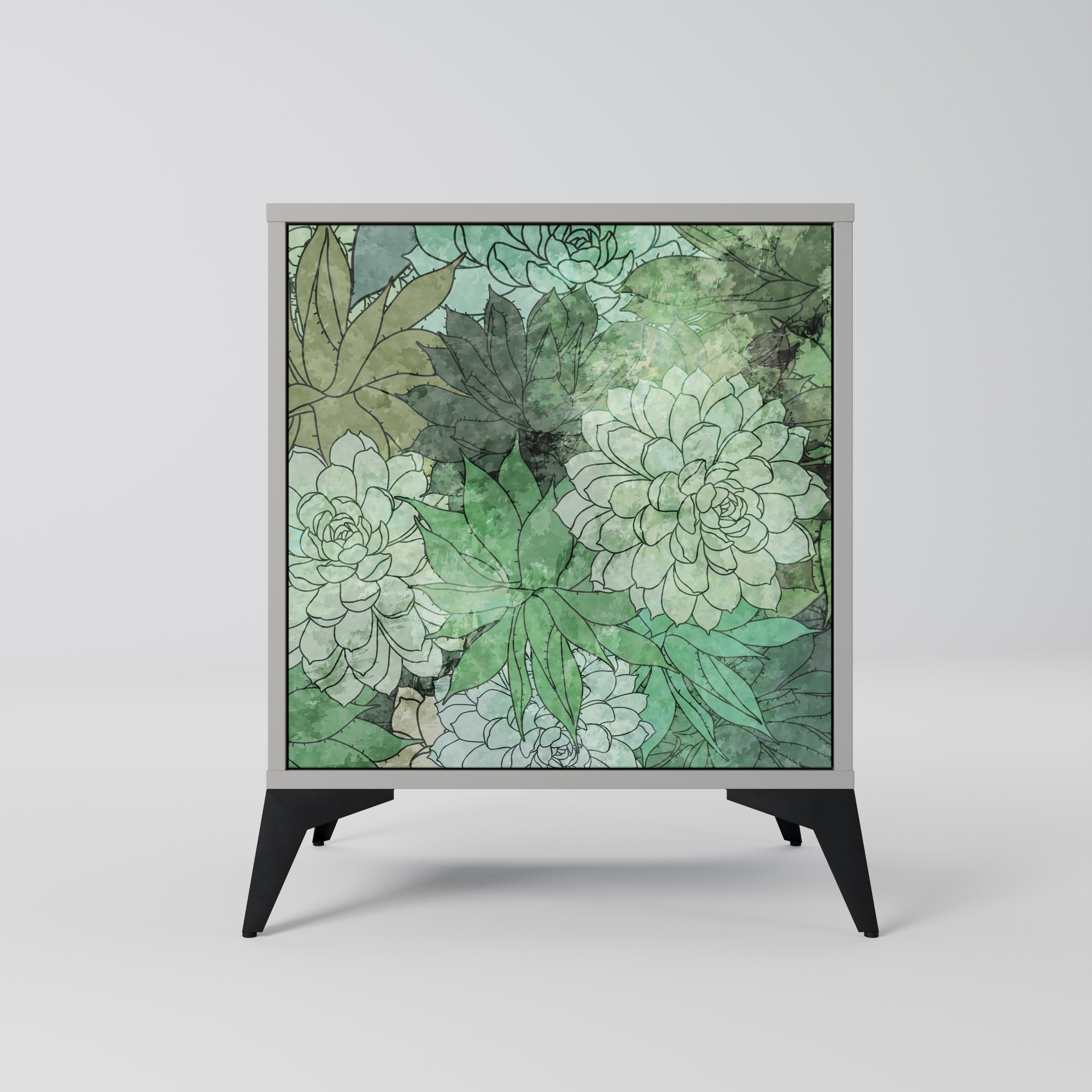 SUCCULENT CLUSTER Sideboard mit 1 Tür in Grau