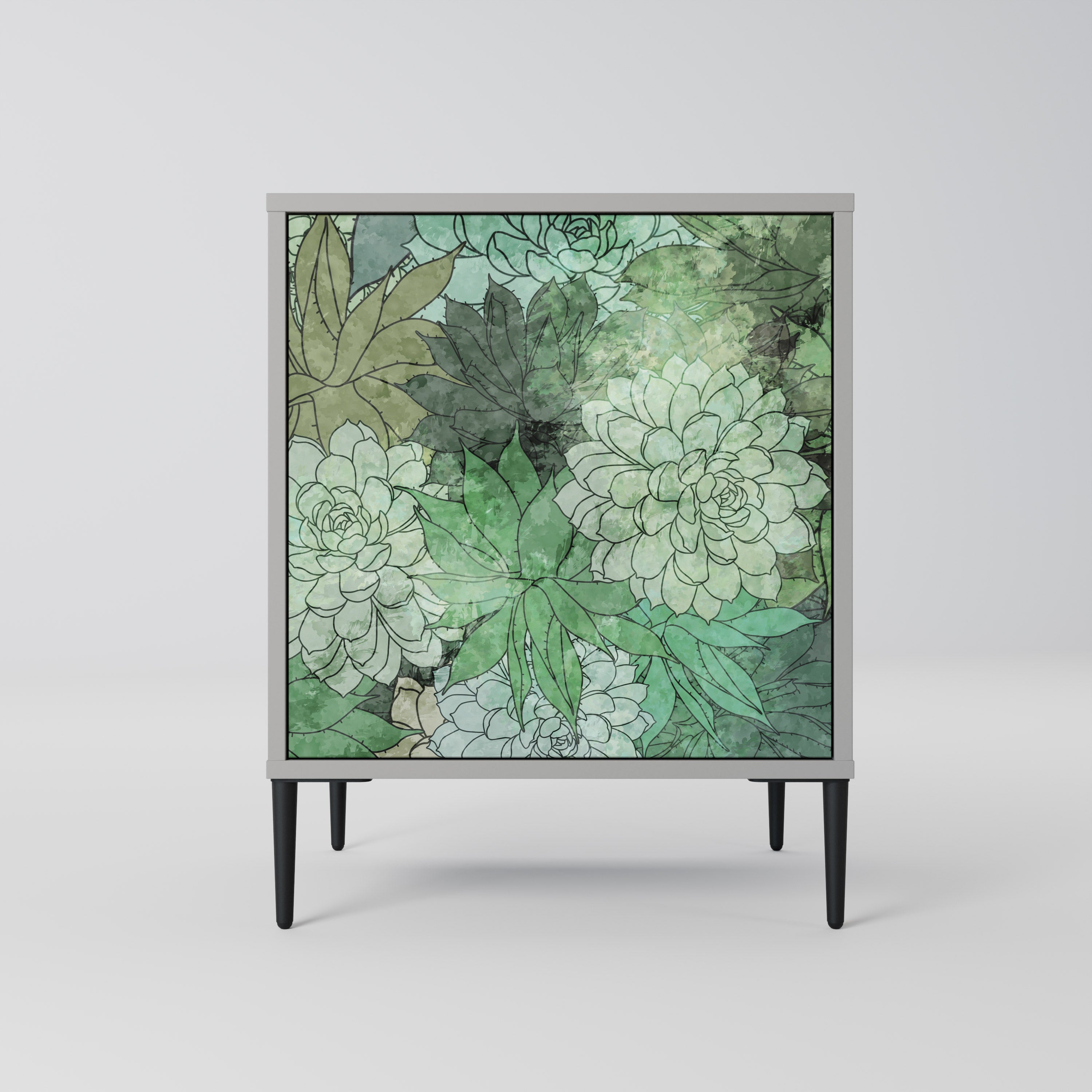 SUCCULENT CLUSTER Sideboard mit 1 Tür in Grau