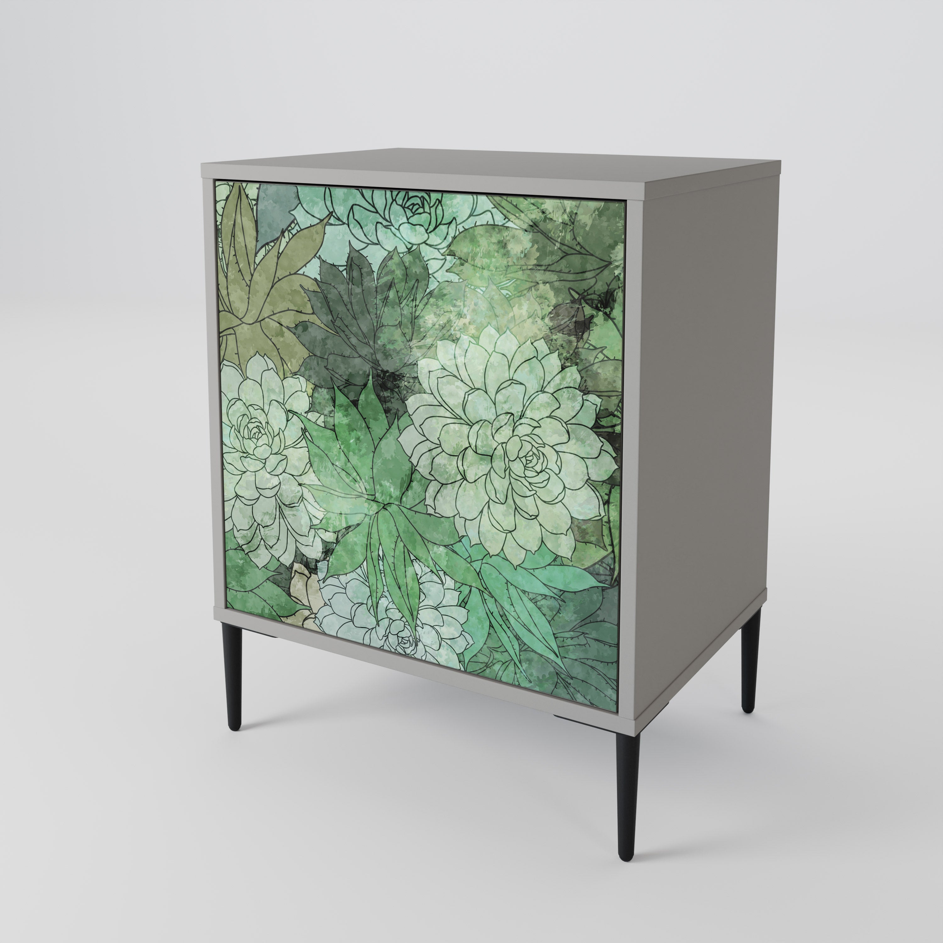 SUCCULENT CLUSTER Sideboard mit 1 Tür in Grau