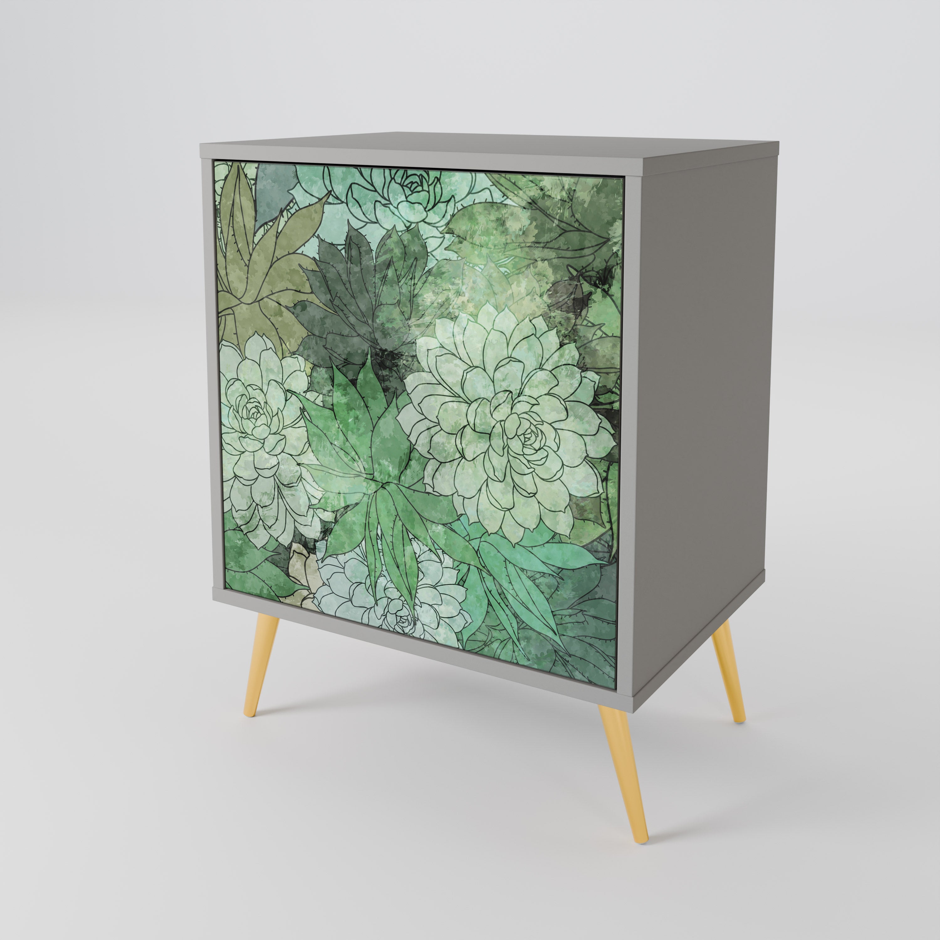 SUCCULENT CLUSTER Sideboard mit 1 Tür in Grau
